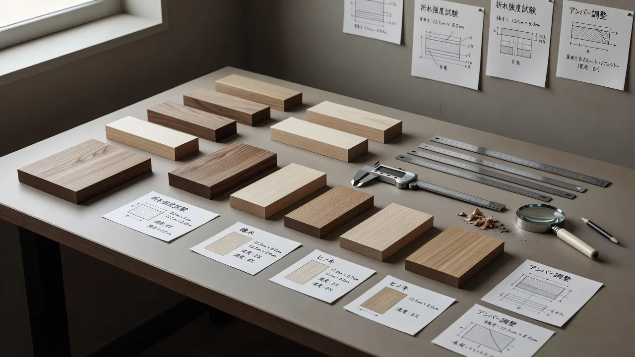素材リサーチを行うデザインスタジオの作業風景