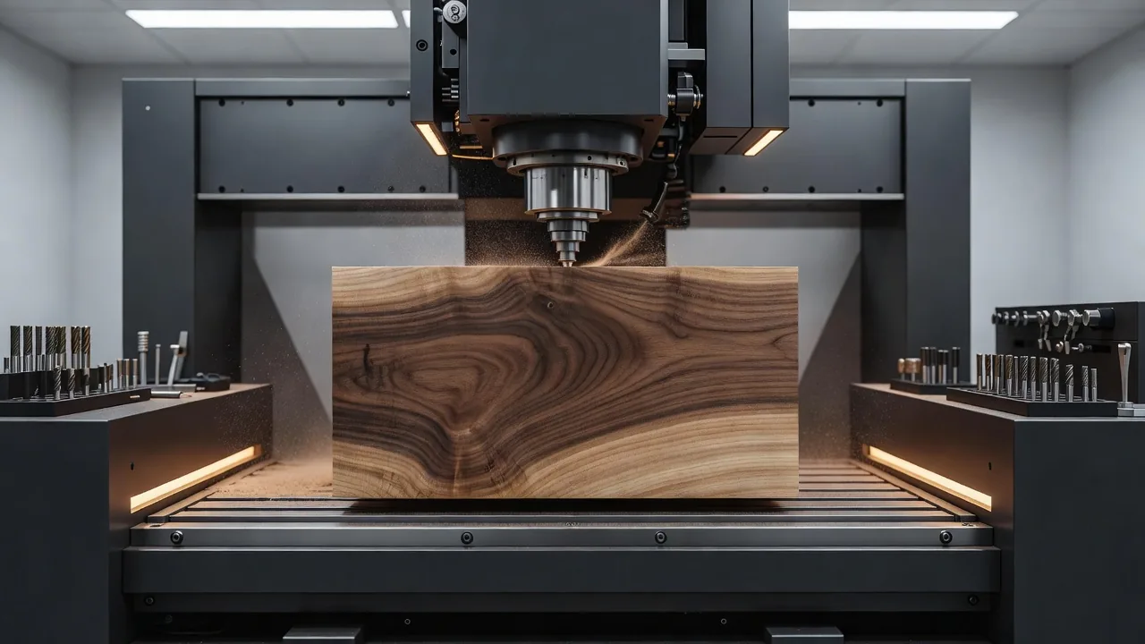 精密CNC加工の様子